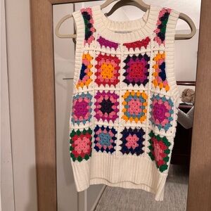 Multicolor Crochet Patchwork Tank Top